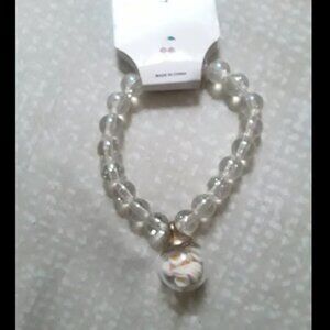 Beaded Flower Floral Petals Women Girl's Bracelet friendship live love laugh